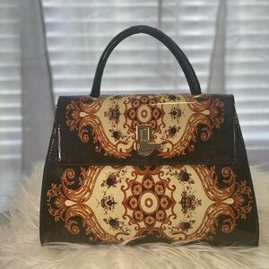 Elegant Black and Gold Handbag
